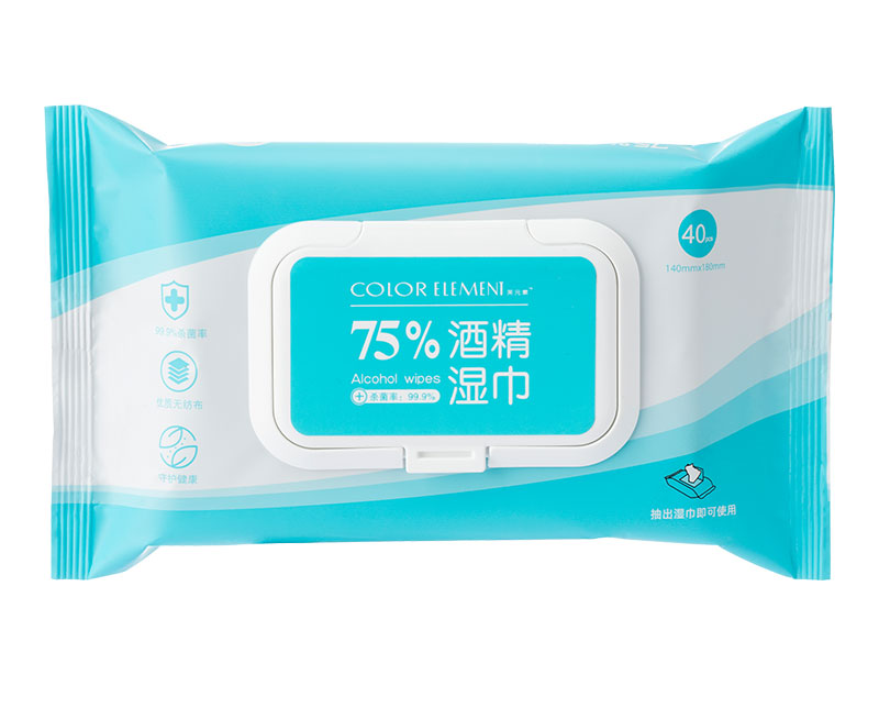 40抽袋装75%酒精湿巾