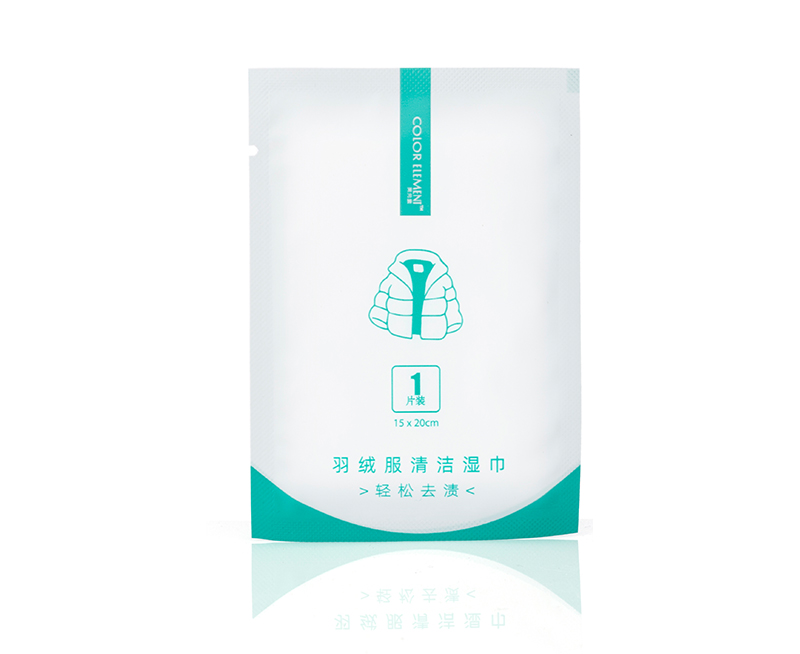 羽绒服清洁湿巾单片